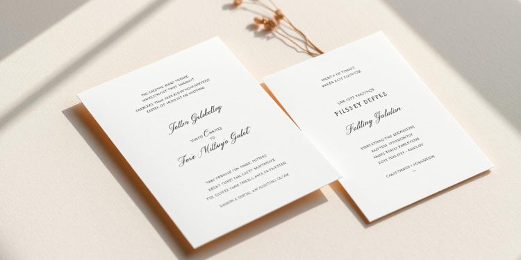 Zaproszenia ślubne minimalistyczne